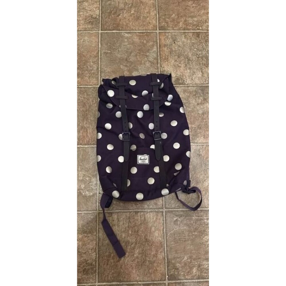 Hershel Supply Bag Purple Silver Polka Dots
